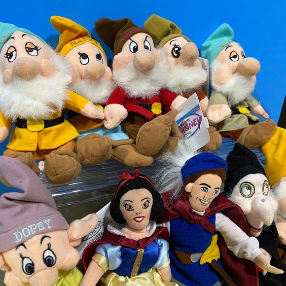 DISNEY EXCLUSIVE NWT 90s SNOW WHITE AND THE SEVEN DWARFS COMPLETE SET OF 10PLUSH - Picture 11 of 13